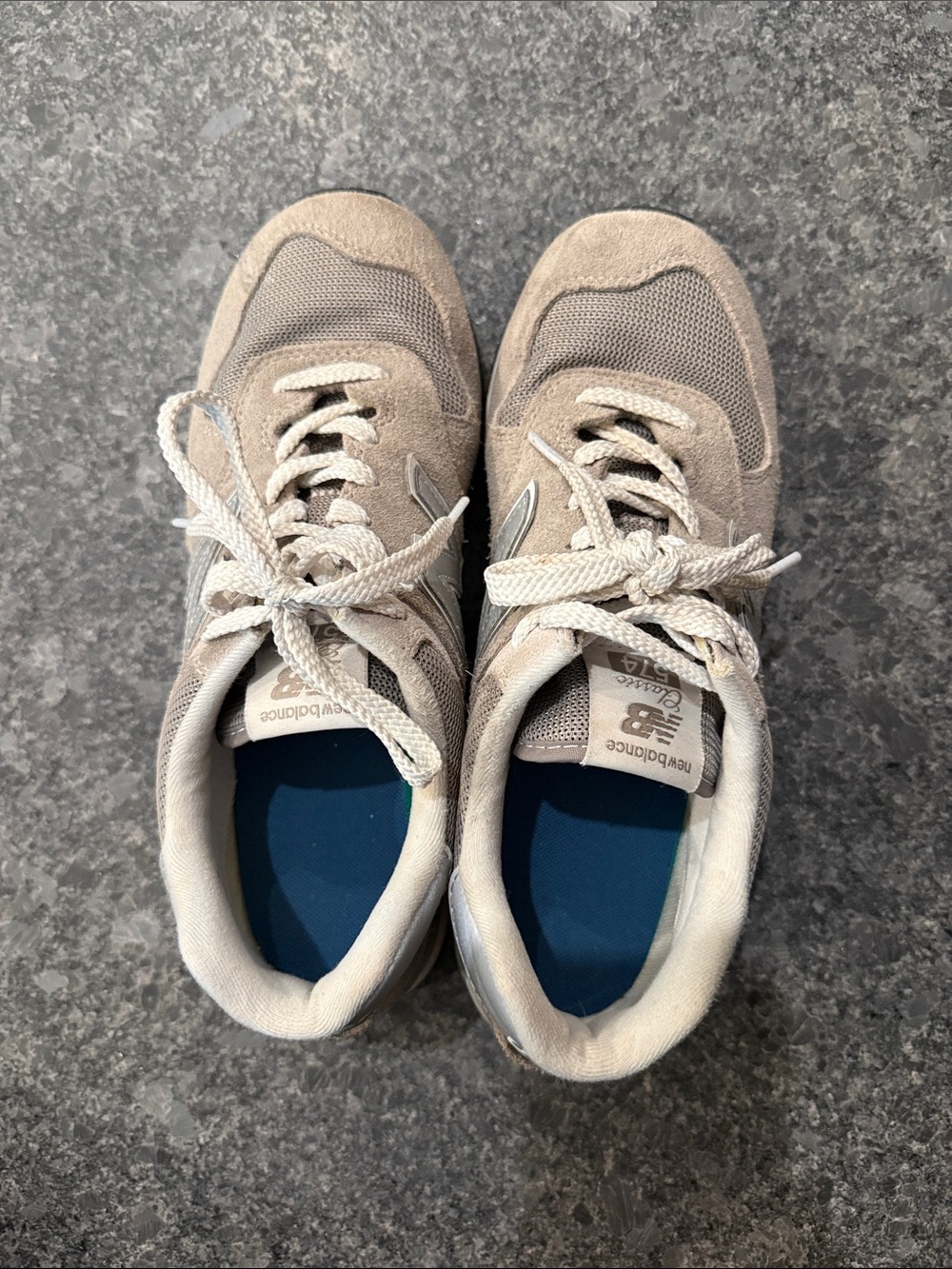 New Balance Neutral Gray Suede & Mesh Sneakers